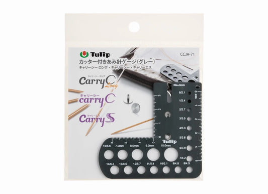 チューリップ　カッター付きあみ針ゲージ（グレー） CCJA-71