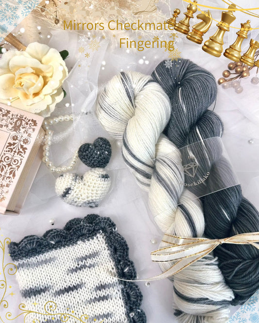 【ウール中細】ミラーズ・チェックメイト　50g+50g（糸の宝石箱）