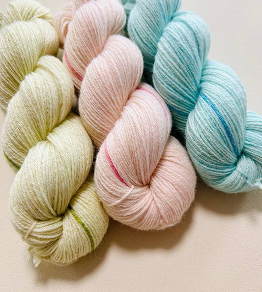 【コットン混】hitosuji　３本セット（Sheepl）0号輪針プレゼント